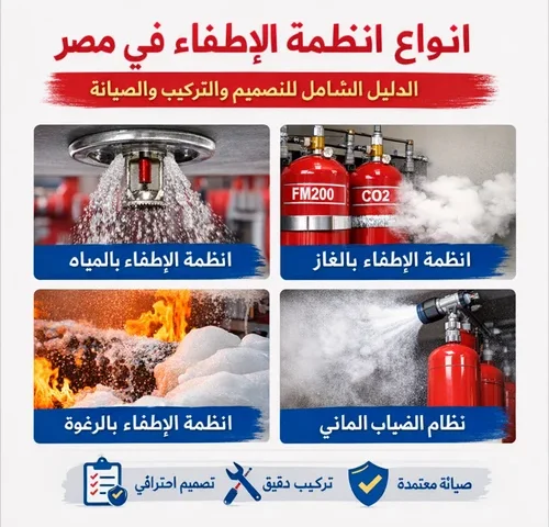 أنواع أنظمة الإطفاء فى مصر